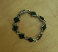 Jade and Silver Bracelet