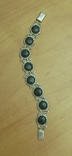 Jade and Silver Bracelet