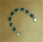 Jade and Silver Bracelet