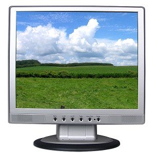 17" Amptron TFT LCD Flat Panel Monitor w/Speakers (Silver) - NEW