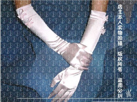 Stretch Satin Bridal Wedding Dress Opera Gloves (ST007)