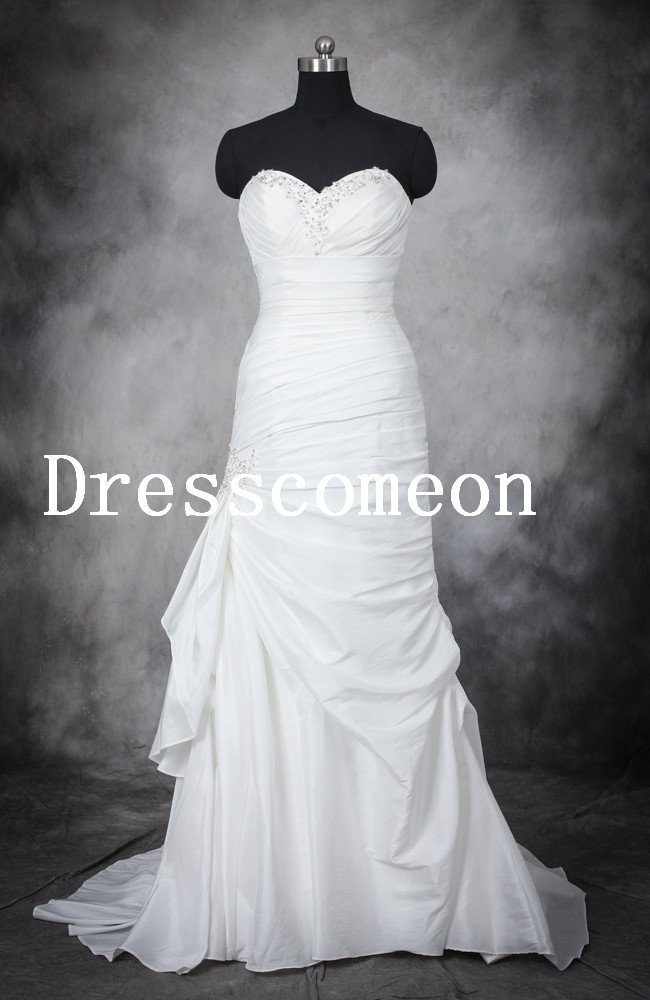 A-Line sweetheart neckline beading sexy wedding dresses(MD012)