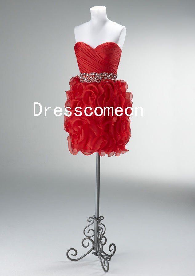 Strapless Cocktail Party Dress, Prom Dress, Tutu Party Dress, Bridesmaid Dress(MD047)