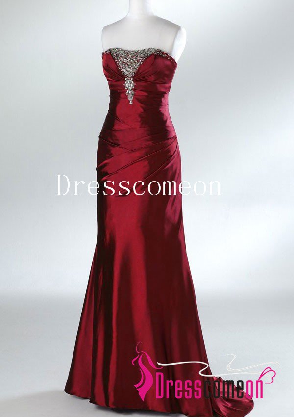 Sexy Sheath Scoop Beading Floor Length Prom Dress(MD060)
