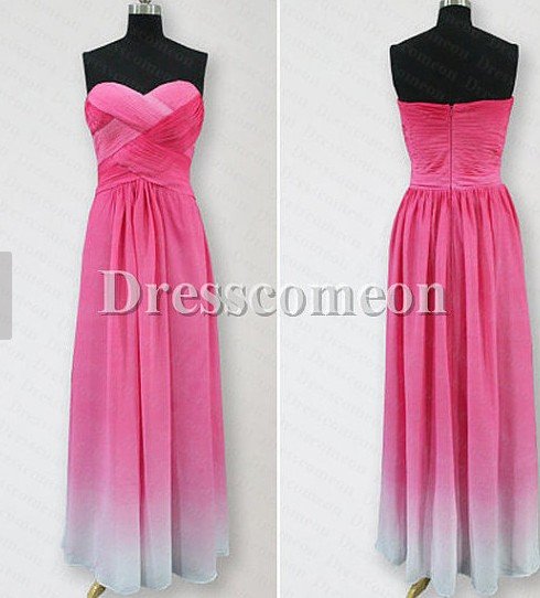 Elegant A-line Floor-length Sweetheart Chiffon Bridesmaid Dress(BDMD002)