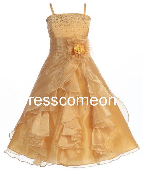 Wonderful Sequins Girls Lily Graduation Pageant and Long Flower Girl Dresses