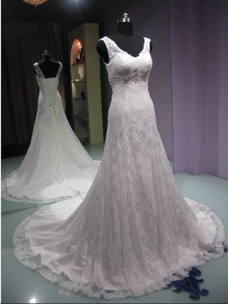 New Arrival Off The Shoulder White Lace Wedding Dress,V Neck Crystal Lace Up Bridal Gown Wedding