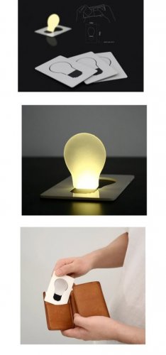 Pocket LED Card Light Lamp Put in Purse /Wallet