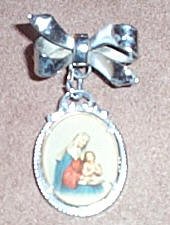 Beautiful Silver Pin of Saint Ann