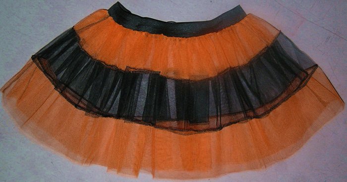 ORANGE TUTU SKIRT PETTICOAT DANCE RAVE CYBER NEON UV FL