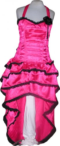 Hot Pink Corset Celebrity evening Cocktail Party Dress Dance Bustle Designer