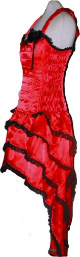 Red Corset Celebrity evening Cocktail Dance Party Dress Punk Gothic Valentine day queen of heart