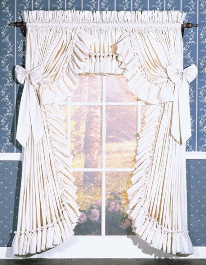 CAROLINA RUFFLED CURTAINS - 400 W x 84 L