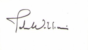 John Williams signed 3x5 (COMPOSER, Film Score, Star Wars, Indiana ... John Williams signed 3x5 (COMPOSER, Film Score, Star Wars, Indiana ...