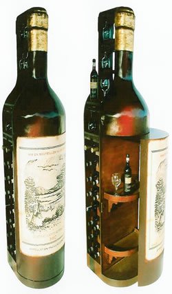 Wine bottle storage cabinet