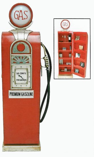 73" Gasoline Pump Clock & Storage Unit