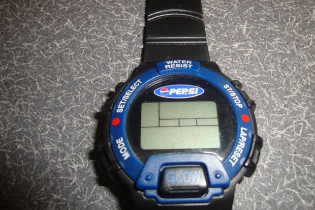 PEPSI CHRONOGRAPH MENS WATCH BLACK BAND