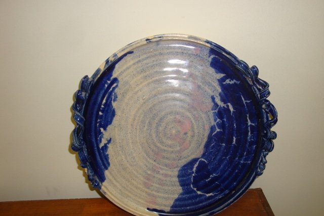 CONTEMPORARY STONEWARE ART POTTERY PLATTER