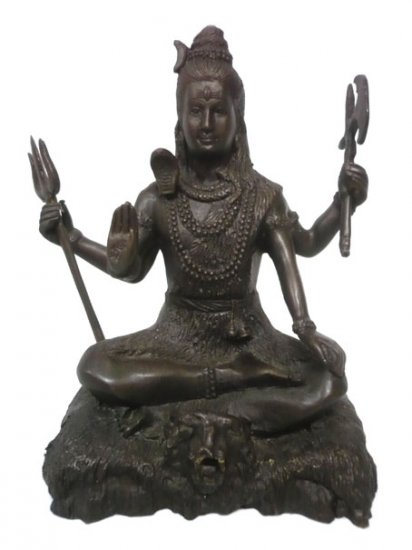 Black Shiva Hindu God Brass Statue :size 8.5x5.5