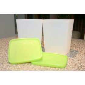 Tupperware Medium Deep Freezer Square Rounds Set of 2