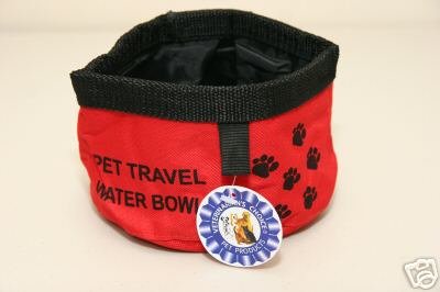 Veterinarian's Choice Dog/Pet Travel Water Bowl ~RED