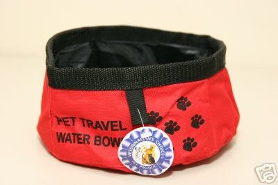 Large Dog/Pet Travel Water Bowl ~Red ~ NEW!