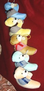 Children Curtain Tie Backs - Teddy Vested Bears CT 23