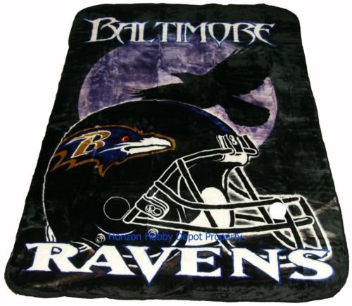 New NFL Baltimore Ravens Plush Mink Blanket Twin - Full