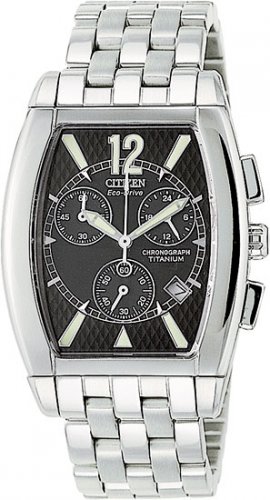 Citizen AT0080-56E Titanium San Remo Chronograph Black Dial Men's