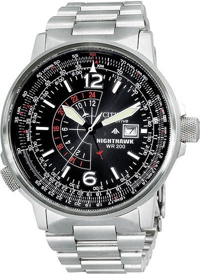Citizen BJ7000-52E Eco-Drive NightHawk Black Dial Men's
