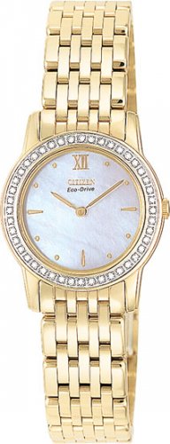 Citizen EG3002-59D Stiletto Gold Tone Diamond Ladies