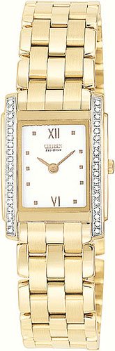 Citizen EG3052-51A Stiletto Diamond Gold Tone Ladies