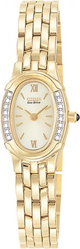 Citizen EW8492-57P Silhouette Diamond Gold Tone Ladies