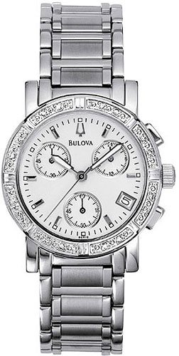 Bulova 96R19 Diamond Chronograph Ladies
