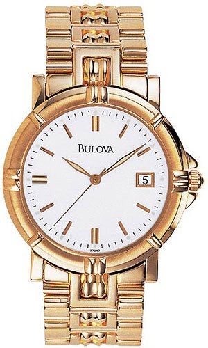 Bulova 97B47 Gold Tone Bracelet Men's