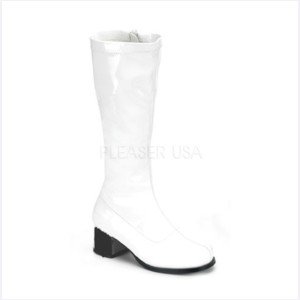 White Gogo Boots 9