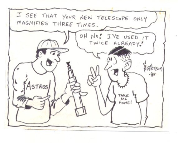 Patterson original newave comix art -telescope