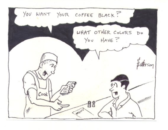 Dave Patterson Original newave comix art 1980 - coffee