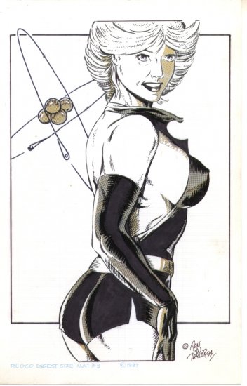 Dan W. Taylor original pin up comix artwork 1991