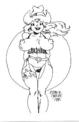Sexy Cowgirl pin up for Benefit