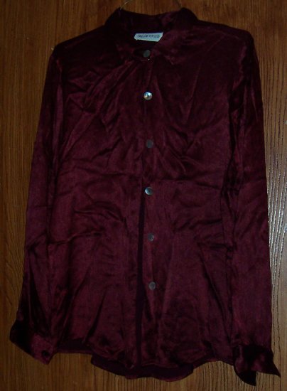 Maroon Dress Blouse ( SZ M)