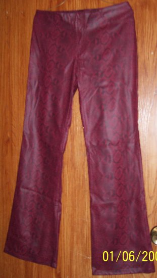 Maroon Leather Type Pants SZ 9