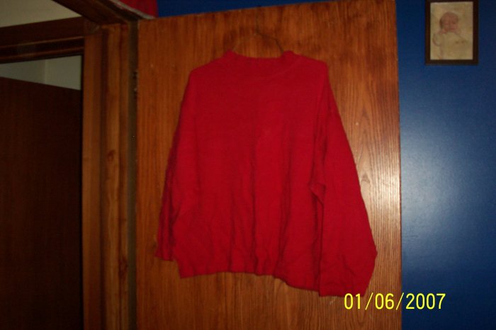 Red Turtle Neck Shirt SZ XL