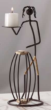 DRUM PLAYER CANDLE HOLDER