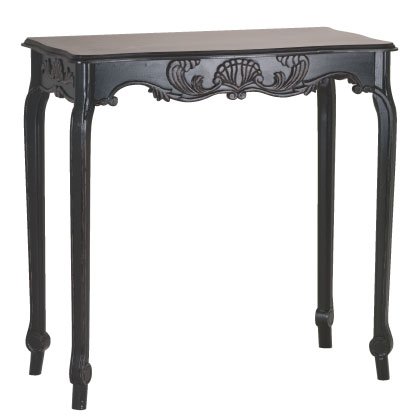 DISTRESS BLACK WOOD HALL TABLE