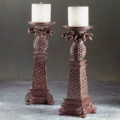PINEAPPLE TREE CANDLEHOLDRS