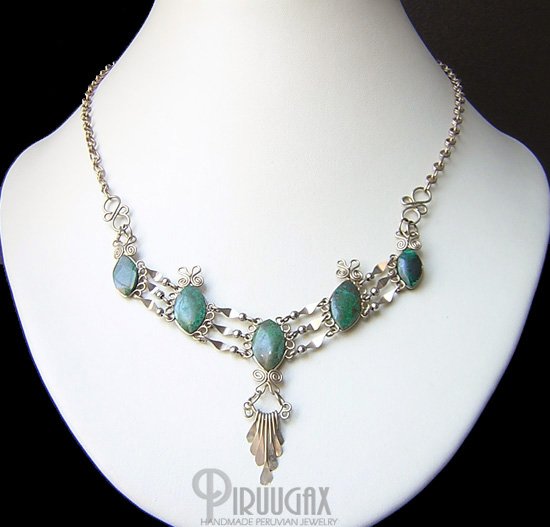 DIVINE AMNESTY Silver Turquoise Necklace Choker
