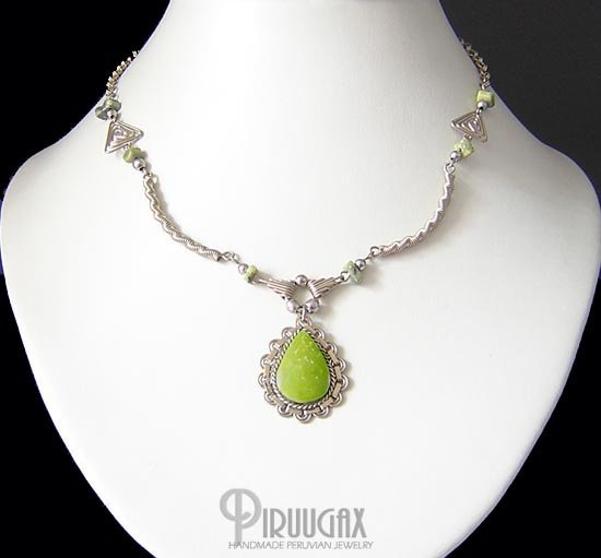ANDEAN SPEARS Silver Serpentine Necklace choker
