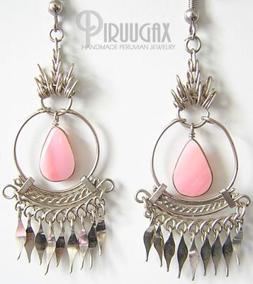 PINK SYMPHONY Silver Chandelier Earrings