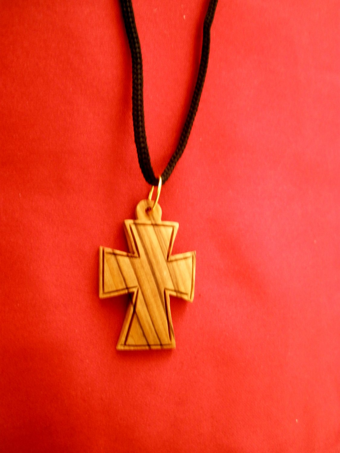 Olive Wood Cross Necklace